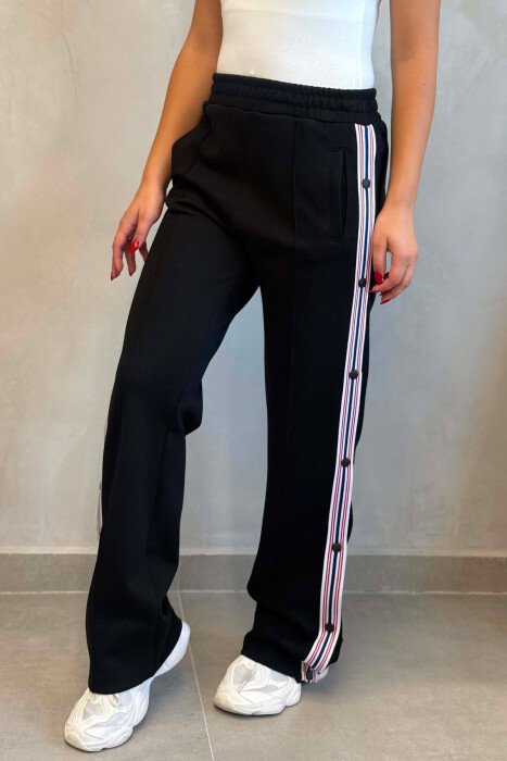 SIDE LINES SIMPLE WOMEN SWEATPANTS BLACK/ E ZEZE - 6