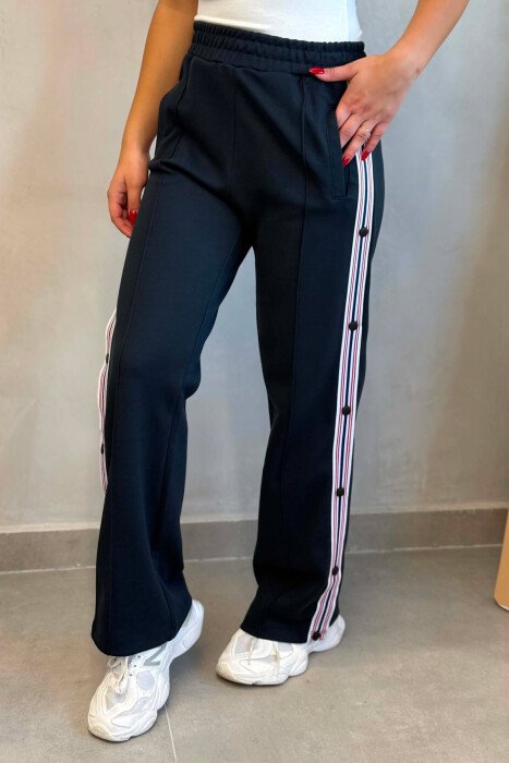 SIDE LINES SIMPLE WOMEN SWEATPANTS BLUE/BLU - 5