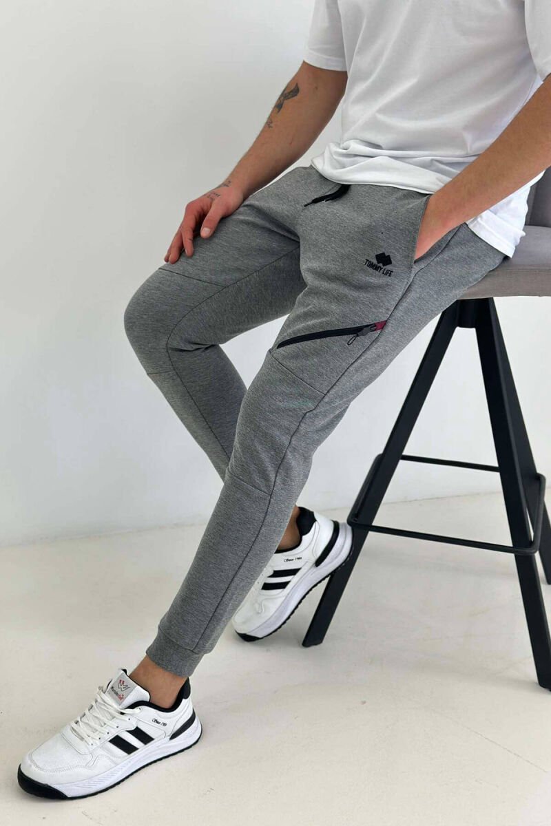 SIDE POCKET MEN SWEATPANTS GREY/GRI - 4