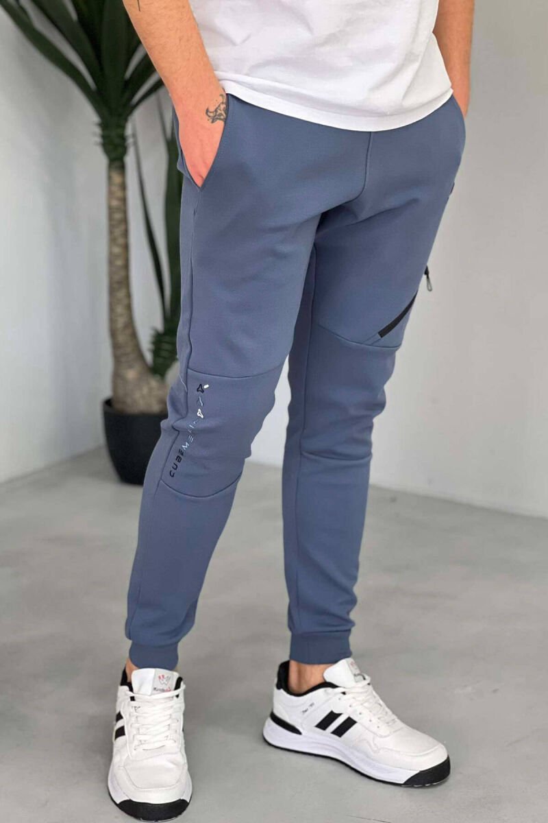 SIDE POCKET MEN SWEATPANTS LIGHTBLUE/BZ - 4