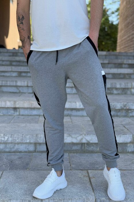 TUTA TË THJESHTA ME SHKRIME PËR MESHKUJ NË NGJYRËN GRI - KLAUDIO FASHION