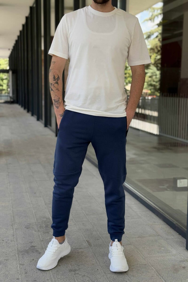 SIDE WRITTINGS SIMPLE MEN SWEATPANTS BLUE/BLU - 2