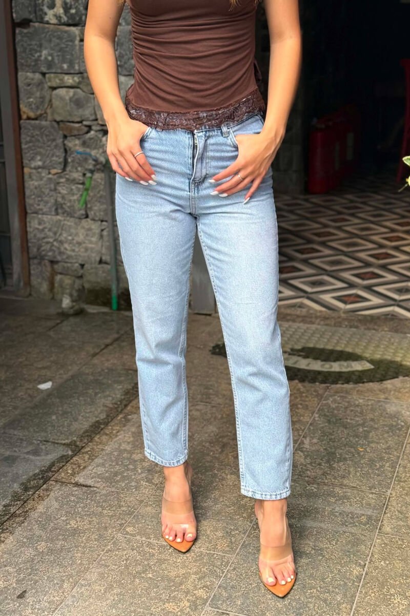 SIMLE ONE COLOR WOMAN JEANS LIGHTBLUE/BZ - 4