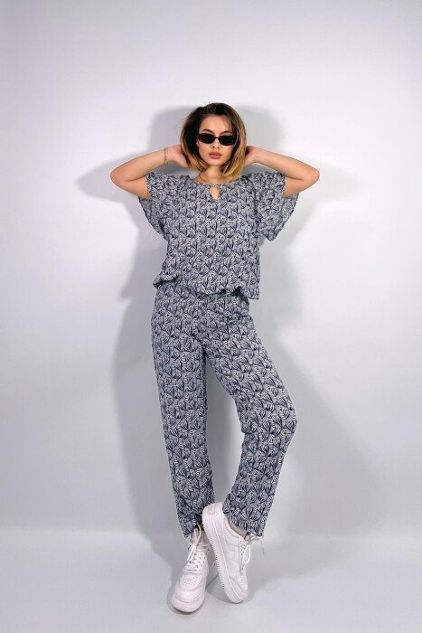 SIMPLE ABSTRACT DESIGN WOMEN SET BLUE/BLU - 7