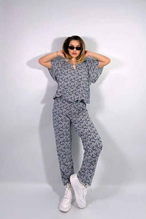SIMPLE ABSTRACT DESIGN WOMEN SET BLUE/BLU - 7