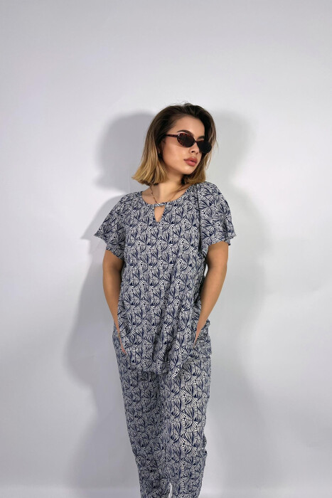 SIMPLE ABSTRACT DESIGN WOMEN SET BLUE/BLU - 6