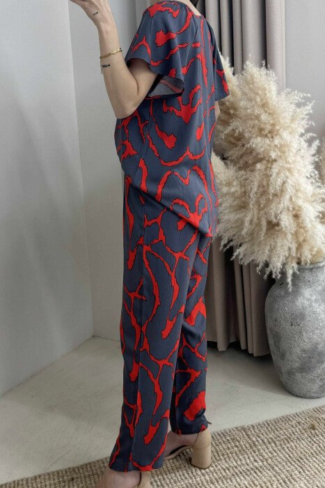 SIMPLE ABSTRACT DESIGN WOMEN SET DARK GREY/GEE - 4