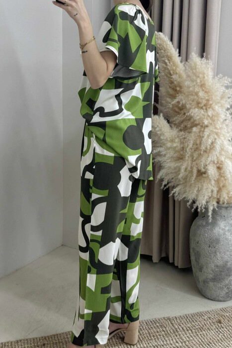 SIMPLE ABSTRACT DESIGN WOMEN SET GREEN/JESHILE - 3