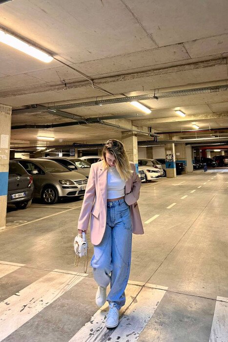 SIMPLE BAGGY WOMEN JEANS LIGHTBLUE/BZ - 2