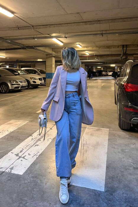 SIMPLE BAGGY WOMEN JEANS LIGHTBLUE/BZ - 4