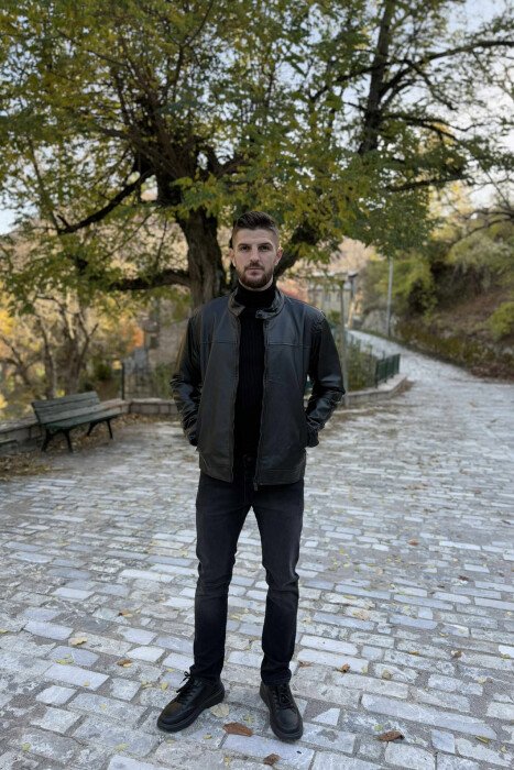 SIMPLE BIKER MEN JACKET BLACK/ E ZEZE - 6