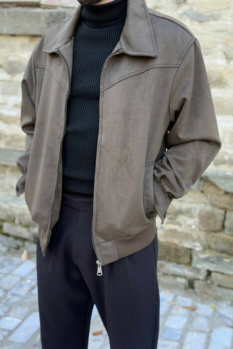 XHAKETË E THJESHTË NJË NGJYRËSHE PËR MESHKUJ NË NGJYRË JESHILE - KLAUDIO FASHION