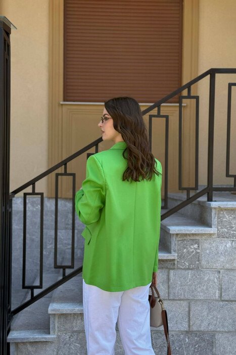SIMPLE CLASSIC WOMAN JACKET LIGHT GREEN/JEZB - 5