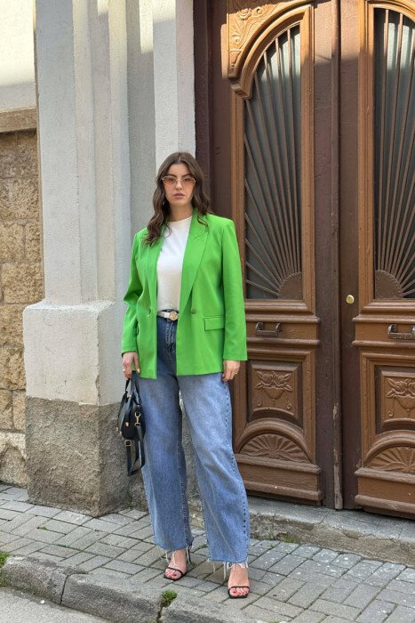 SIMPLE CLASSIC WOMAN JACKET PISTACHIO 