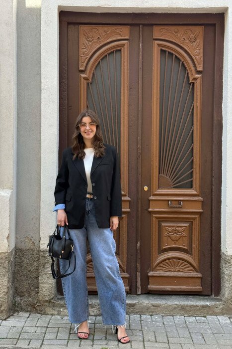 SIMPLE CLASSIC WOMEN JACKET BLACK/ E ZEZE - 1