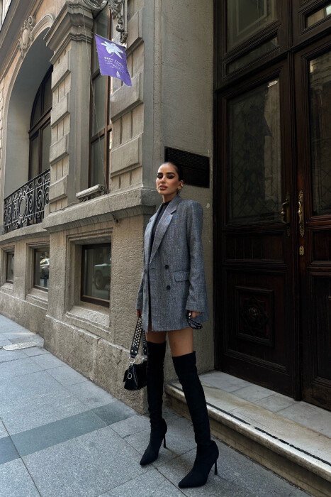 SIMPLE CLASSIC WOMEN JACKET GREY/GRI - 4