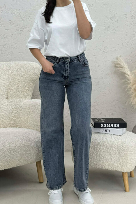 XHINSE TË THJESHTA NJËNGJYRËSHE PËR FEMRA NË NGJYRËN BLU - KLAUDIO FASHION