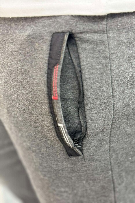 SIMPLE COTTON ONE COLOR MAN SWEATPANTS DARK GREY/GEE - 5