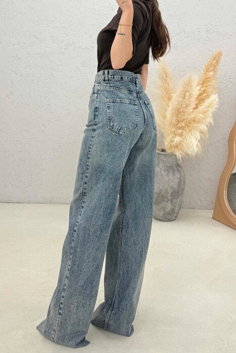 SIMPLE CUTTED EDGES WOMEN JEANS LIGHTBLUE/BZ - 3