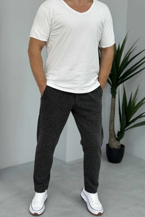 SIMPLE DESIGN MEN PANTS DARK GREY/GEE - 1