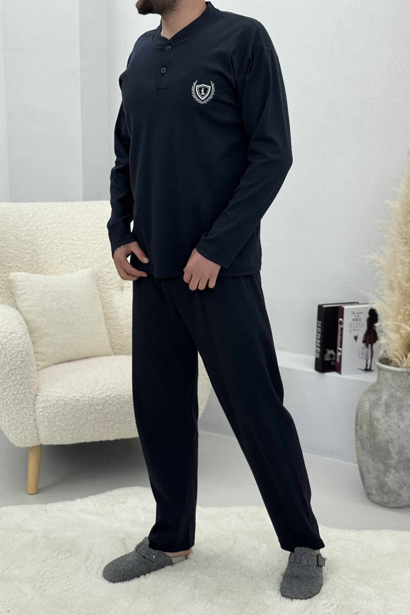 SIMPLE DESIGN MEN PYJAMAS BLUE/BLU - 3