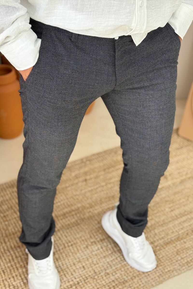 SIMPLE DESIGN ONE COLOR MEN PANTS GREY/GRI - 4