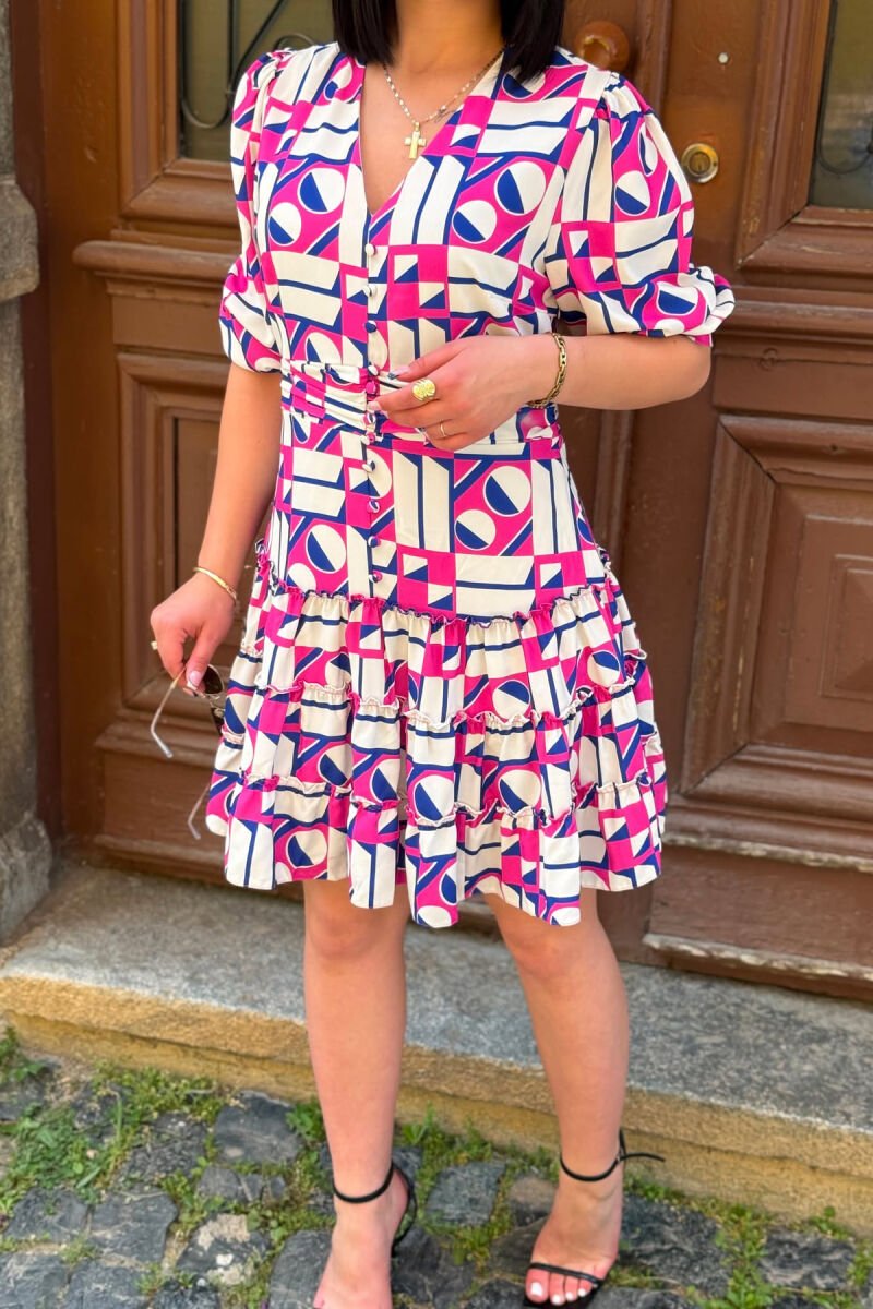 SIMPLE DESIGN WOMAN DRESS PINK/ROZE - 5