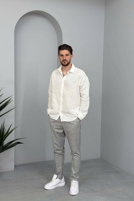 SIMPLE DESIGNED MEN PANTS GREY/GRI - 1