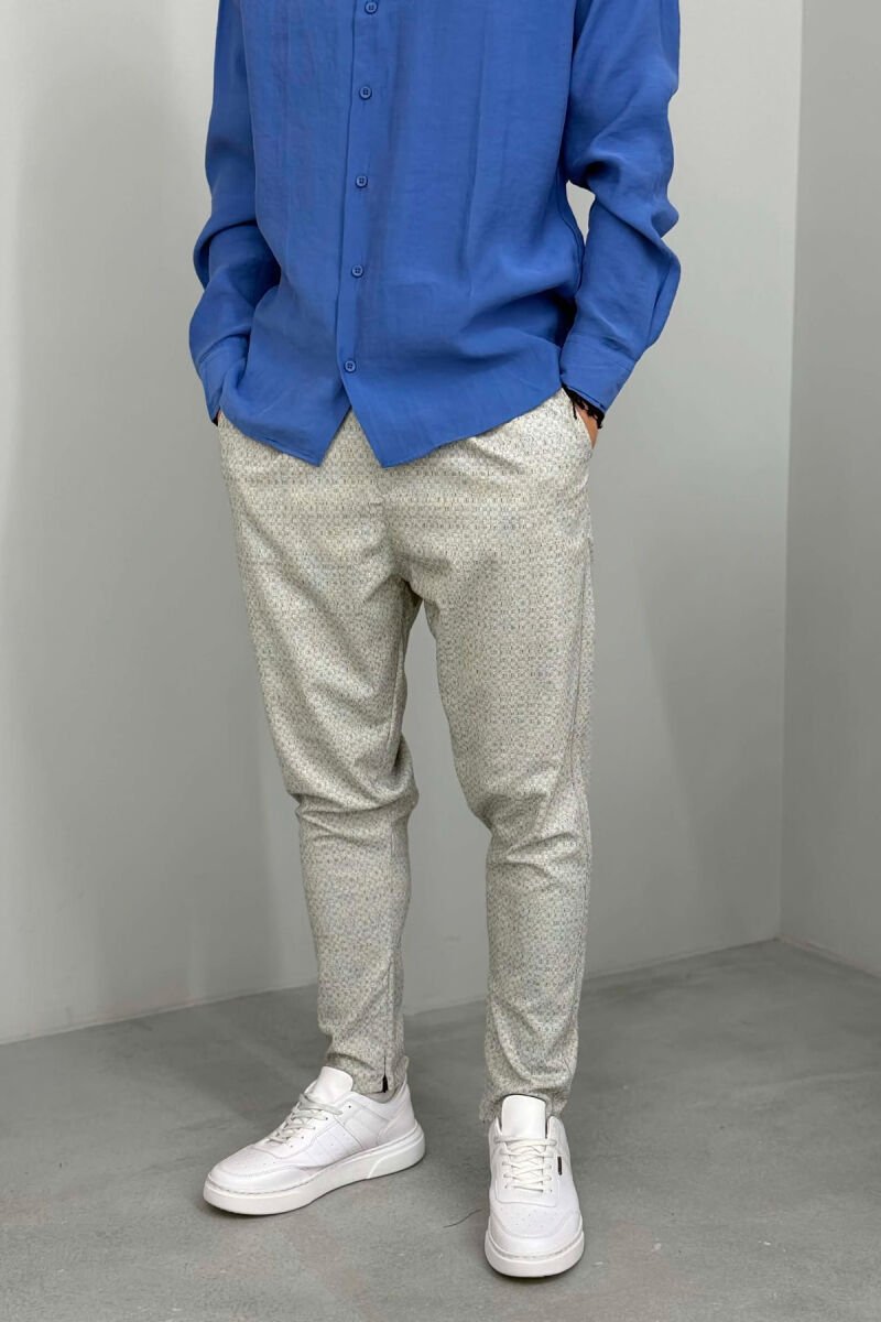 SIMPLE DESIGNED MEN PANTS LIGHT GREY/GZ - 2
