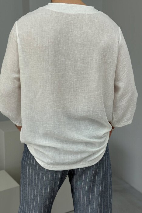 SIMPLE DESIGNED MEN T-SHIRT WHITE-E BARDHE - 2