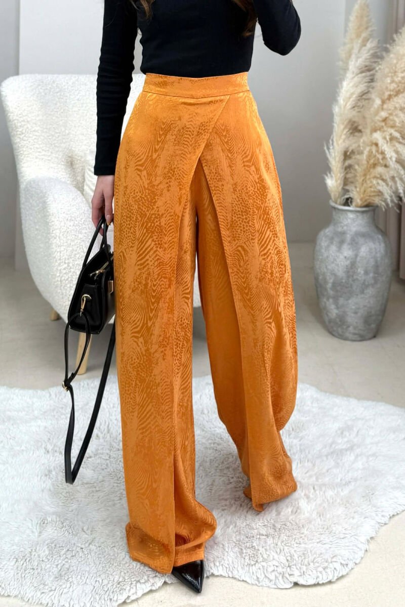 SIMPLE DESIGNED WOMEN TROUSERS MUSTARD/MUSTARDE - 1