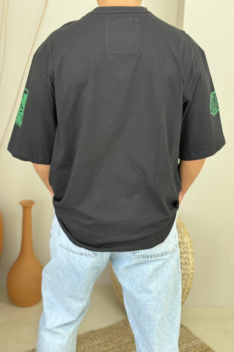 SIMPLE DESIGNS ROUND NECK MEN T-SHIRT BLACK/ E ZEZE - 3