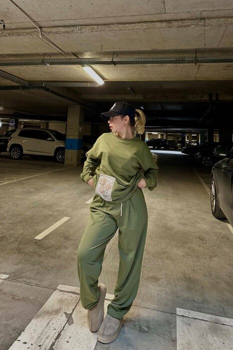 SIMPLE DETAIL WOMEN SET GREEN/JESHILE - KLAUDIO FASHION