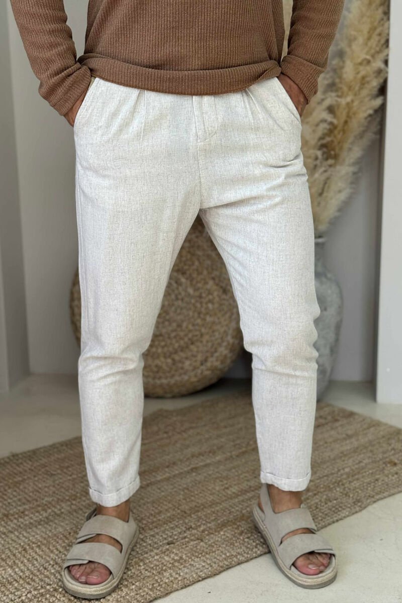SIMPLE DETAILS MEN PANTS LIGHT BEIGE/BZHZB - 2