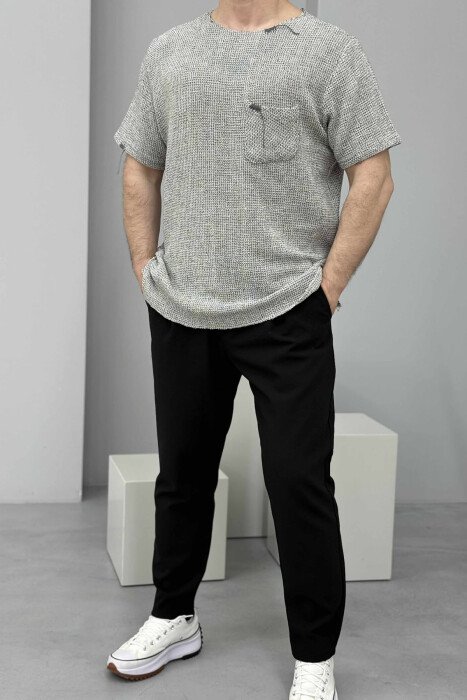 T-SHIRT ME DETAJE TË THJESHTA PËR FEMRA NË NGJYRËN GRI - KLAUDIO FASHION