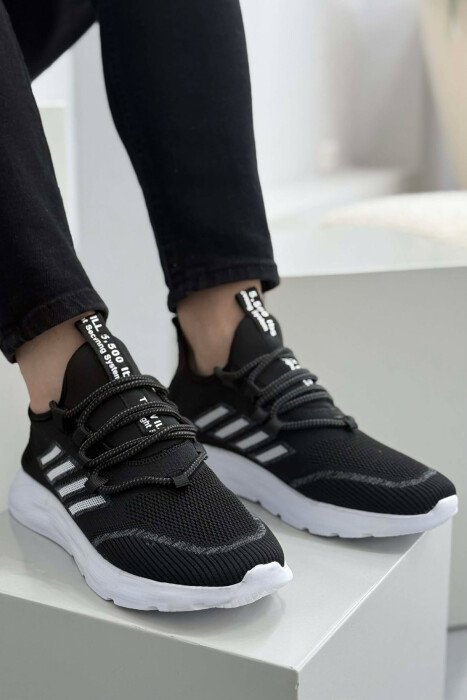 SIMPLE EVERYDAY LACING MEN SNEAKERS BLACK-WHITE/ZB 