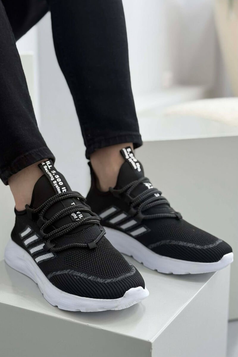 SIMPLE EVERYDAY LACING MEN SNEAKERS BLACK-WHITE/ZB - 1