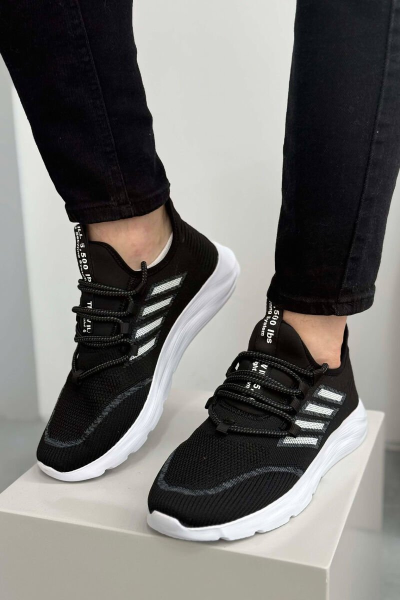 SIMPLE EVERYDAY LACING MEN SNEAKERS BLACK-WHITE/ZB - 3