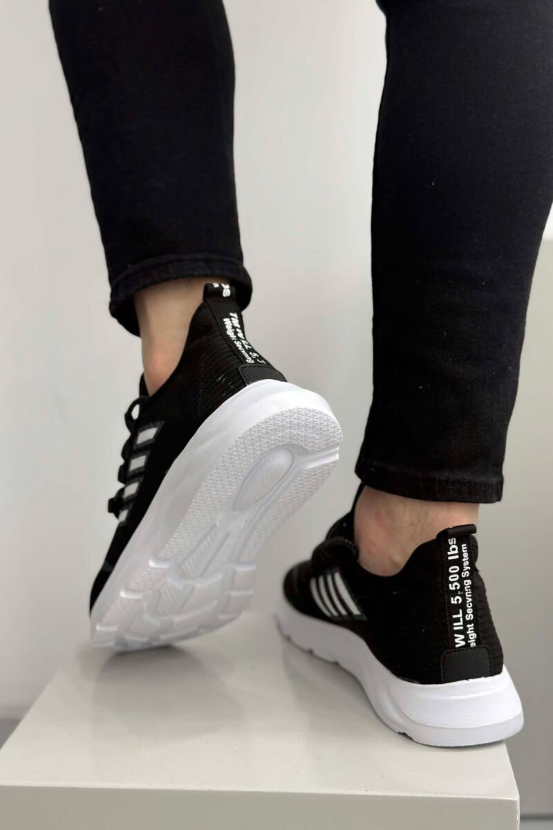 SIMPLE EVERYDAY LACING MEN SNEAKERS BLACK-WHITE/ZB - 4