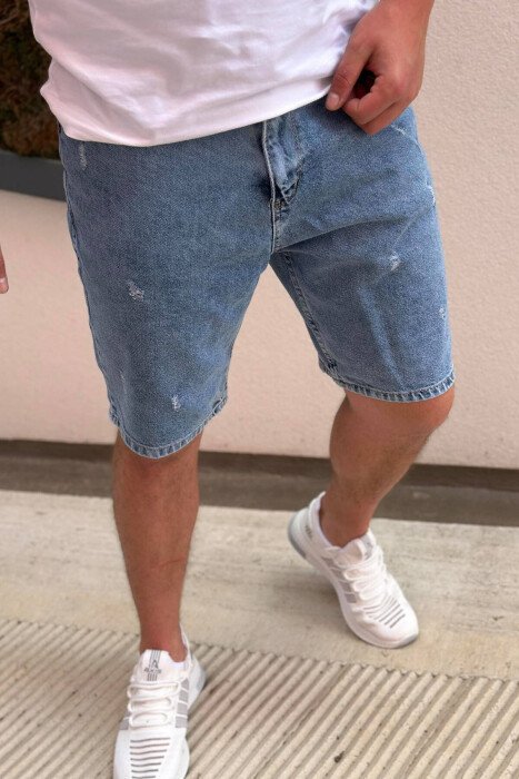 SIMPLE EVERYDAY MAN SHORT JEANS LIGHTBLUE/BZ - KLAUDIO FASHION