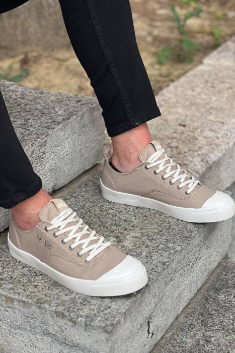 SIMPLE EVERYDAY MAN SNEAKERS BEIGE/BEZHE - KLAUDIO FASHION