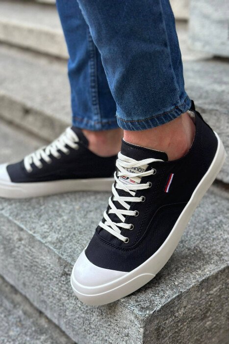 SIMPLE EVERYDAY MAN SNEAKERS BLACK/ E ZEZE - KLAUDIO FASHION