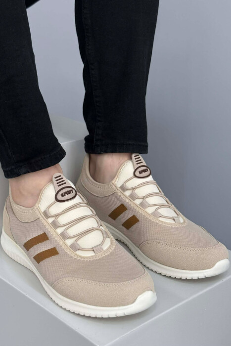 SIMPLE EVERYDAY MEN SNEAKERS BEIGE/BEZHE 