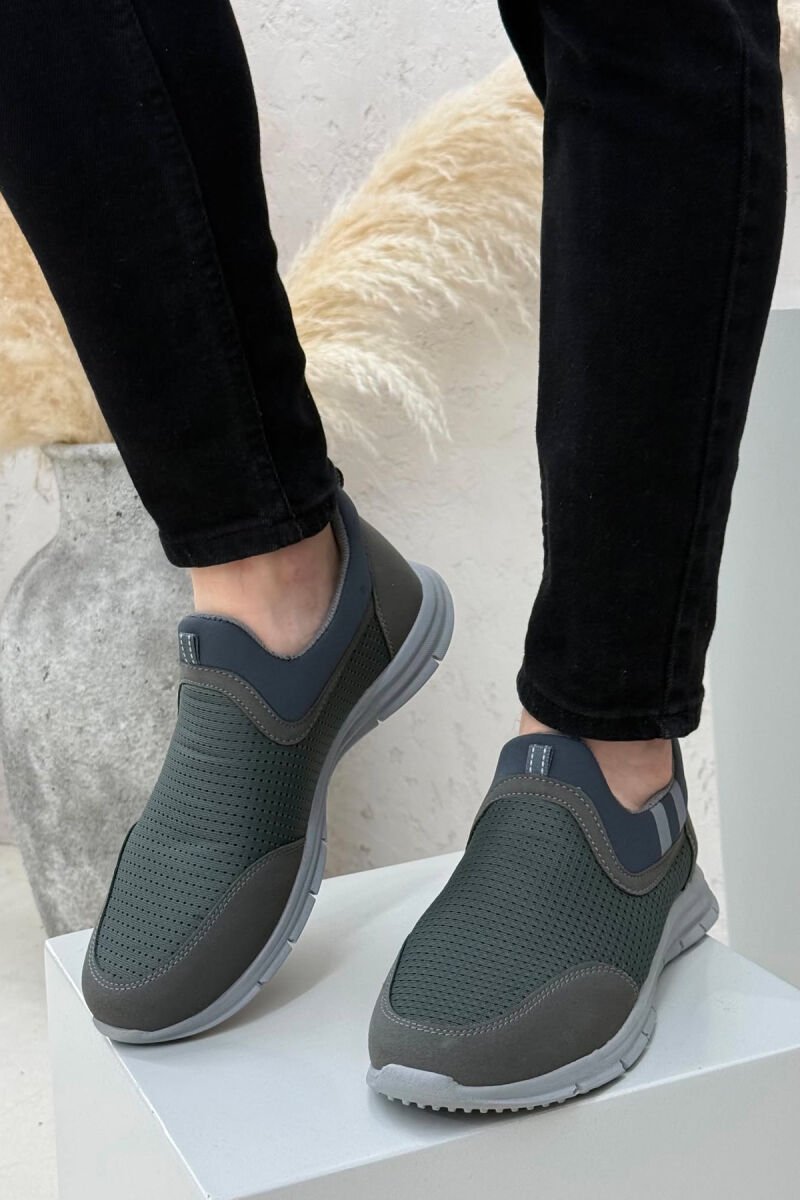 SIMPLE EVERYDAY MEN SNEAKERS DARK GREEN/JEE - 2