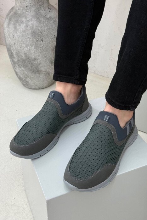 SIMPLE EVERYDAY MEN SNEAKERS DARK GREEN/JEE - 3