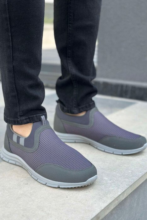 SIMPLE EVERYDAY MEN SNEAKERS DARK GREY/GEE - 1