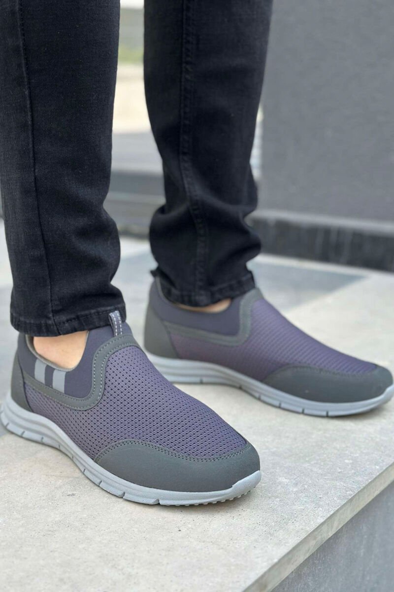 SIMPLE EVERYDAY MEN SNEAKERS DARK GREY/GEE - 1
