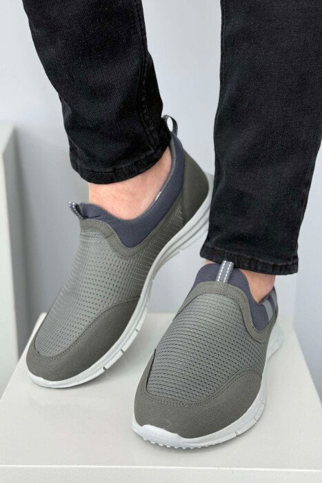 SIMPLE EVERYDAY MEN SNEAKERS GREEN/JESHILE - 4