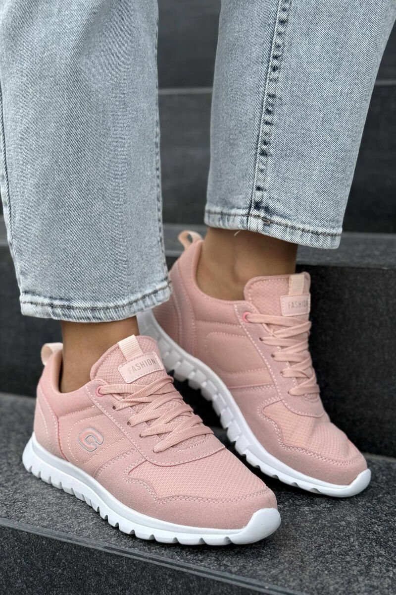 SIMPLE EVERYDAY ONE COLOR WOMEN SNEAKERS POWDER/PUDER - 1