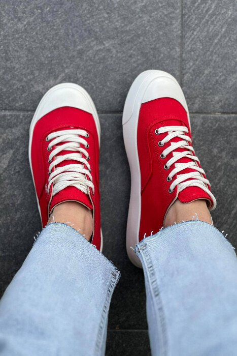 SIMPLE EVERYDAY WOMAN SHOES RED/E KUQE - 3